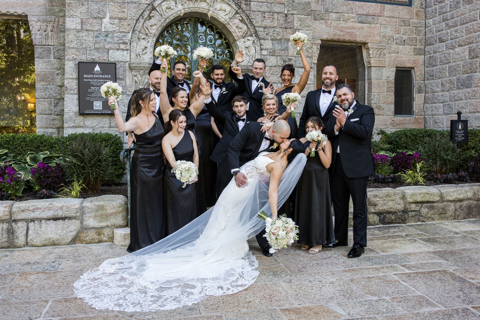 Glencairn Museum wedding portraits, Bryn Athyn PA